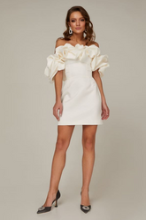 Robe en satin mystique élastique